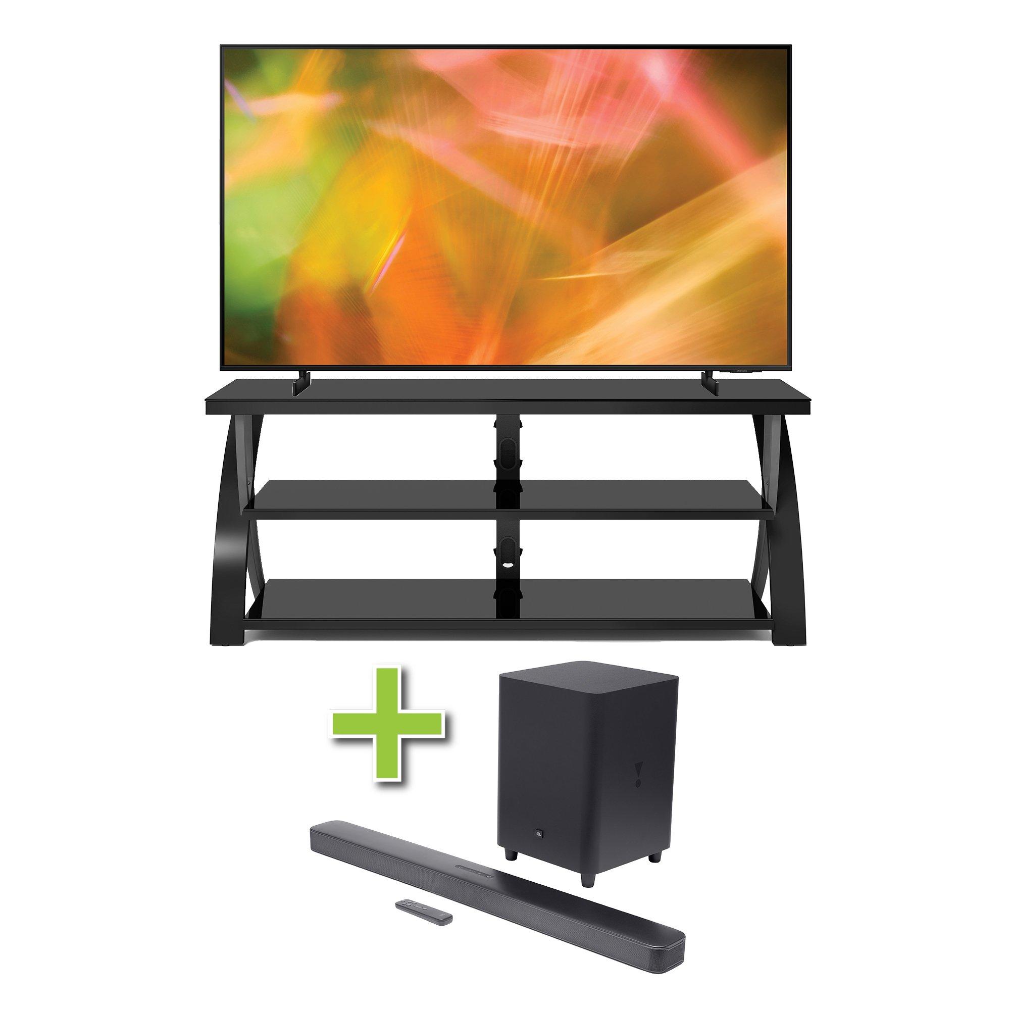 Rent to Own Samsung 50" Samsung TV w/ Soundbar & TV Stand at Aaron's today!